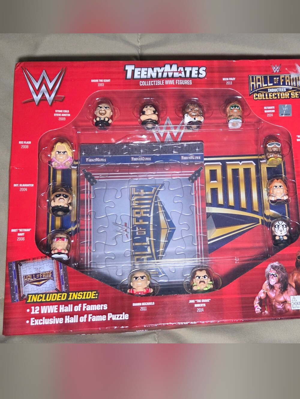 WWE TeenyMates Hall of Fame Inductees Collector Set 12 Figures & Puzzle